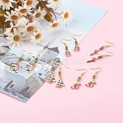 Латунь болтающийся серьги EJEW-JE04511-S