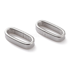変色しない304ステンレススチール製リンクリング  オーバル  ステンレス鋼色  15x6x3mm  内径：12x4mm&nbsp;STAS-G243-02P