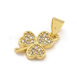 Ciondoli in ottone placcato a cremagliera con pavé di zirconi&nbsp;KK-G513-12G
