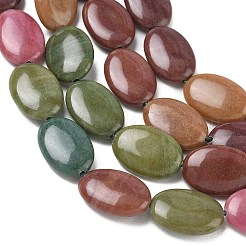 Chapelets de perles en jade de malaisie naturelle&nbsp;G-K292-C16-13X18MM-1
