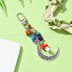Decorazione pendente in lega di luna&nbsp;HJEW-JM01393-04