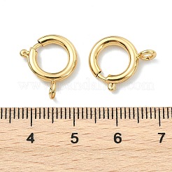 シェグレース真鍮製引き輪  カドミウムフリー＆ニッケルフリー＆鉛フリー  リング  18KGP本金メッキ  12x2mm  穴：2mm&nbsp;XGRPCN048-223G