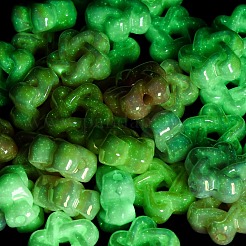 Светящиеся и УФ-покрытые непрозрачные акриловые бусины OACR-G052-09