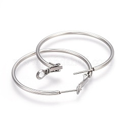 Серьги-кольца из нержавеющей стали 201&nbsp;LS-EJEW-F188-24P-B