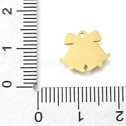 Эмалевые подвески из нержавеющей стали 304 с ионным покрытием (IP) на рождественскую тематику STAS-B075-36G-01