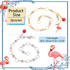 Цепочки для вязания рядов из стеклянных и акриловых бисера HJEW-AB00549