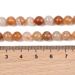Perles et brins de quartz fantôme naturel à mille couches/quartz lodolite stratifié&nbsp;GG-CBAEB04-A01-6mm-B
