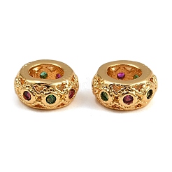 Латунные микро проложить Цирконий Европейский бисером KK-F910-02G