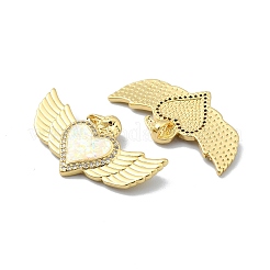 Латунные микропаве прозрачные подвески с фианитом&nbsp;KK-A221-19F-G