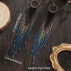 Богемные серьги-подвески ручной работы из стеклянного бисера.&nbsp;YY2599