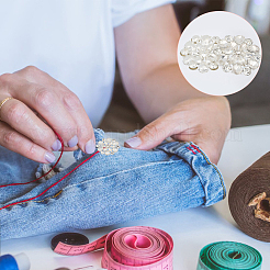 6 шт. пуговицы со стразами из сплава&nbsp;BUTT-MA0001-06