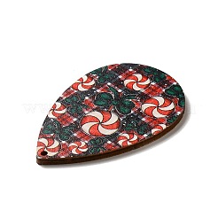 Grands pendentifs en bois imprimé simple face&nbsp;WOOD-H102-03J
