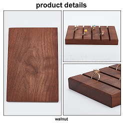 Espositori per anelli in legno di noce a 5 slot&nbsp;RDIS-WH0001-32B