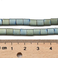 Galvanisierte mattierte nicht magnetische synthetische Hämatitperlenstränge&nbsp;G-G089-B01-15