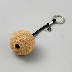 Брелок-поплавок из пробкового шарика для катания на лодке&nbsp;AJEW-WH0596-033A