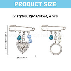 4 шт. 2 стиля: подвески-медальоны&nbsp;JEWB-CA00014