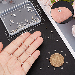 Круглые 925 серебро бусы&nbsp;STER-BBC0005-39C