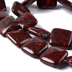 Природные брекчированных яшмы бисер нитей G-L253-13