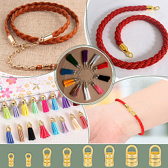 40 шт. 4 латунных наконечника для шнура KK-BC0014-75