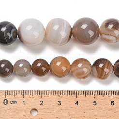 Нити из натуральных полосчатых бусин агата&nbsp;G-P589-A01-01D