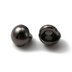 ミニ合金シャンクボタン  1穴  キノコ  diyの人形の服  ガンメタ色  4x4mm  穴：1.2mm&nbsp;BUTT-WH0029-07B