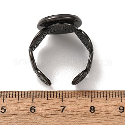 スパイラル304ステンレス鋼カフリング部品  ラウンドベゼルカップリングセッティング  イオンプレーティング（ip）  ブラック  15.5mm  19mm  トレイのサイズ：14mm&nbsp;STAS-P454-02D-B