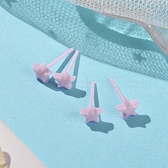 Гипоаллергенные серьги-гвоздики со звездами из биокерамики и циркония EJEW-Z023-06A