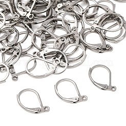 Фурнитура для сережек с застежкой-рычагом из хирургической нержавеющей стали 316l STAS-E194-03P