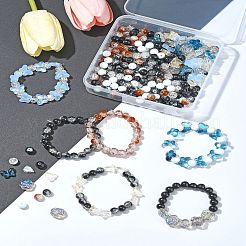 Прозрачные окрашенные стеклянные бусины DIY-FS0007-54