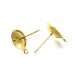 Фурнитура для сережек-гвоздиков из нержавеющей стали 304 STAS-P370-02F-G