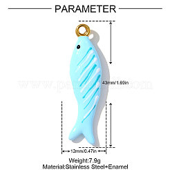 Подвески из нержавеющей стали 304 с эмалью&nbsp;STAS-OY003-03G-01