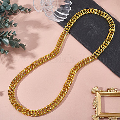1 collier chaîne cubaine en alliage d'aluminium de 14.5 mm&nbsp;NJEW-SP0001-21B