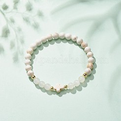 Эластичный браслет из синтетической бирюзы (окрашенной)&nbsp;BJEW-JB08287