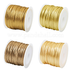 4 rollo de cordones de cola de rata de satén de nailon de 4 colores&nbsp;NWIR-TA0001-39B