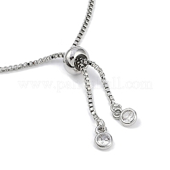 Gestellplattierung Messing Mikropflaster Zirkonia Silberarmbänder&nbsp;BJEW-P341-03P
