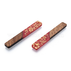 Большие подвески из непрозрачной смолы и орехового дерева RESI-N025-034-E04