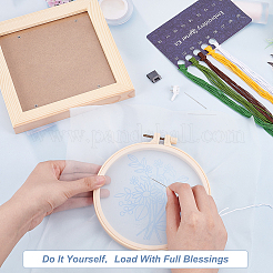 Diy цветочный узор органза вышивка висячие украшения наборы DIY-WH0304-511