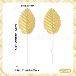 Искусственный лист из шелковой ткани ручной работы&nbsp;AJEW-WH20070-073A