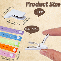 5 шт. 5-х цветные эластичные ленты-органайзеры из полиэстера FIND-CN0001-67A