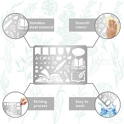 Трафареты для резки металла из нержавеющей стали DIY-WH0289-083