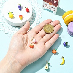 Colgantes de esmalte de aleación 10pcs 10 estilos&nbsp;ENAM-CJ0007-43