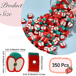 350шт бусины из полимерной глины ручной работы CLAY-PA0001-02