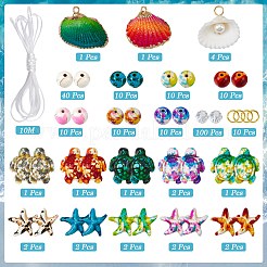 DIY-Armband-Sets zum Basteln mit synthetischen Türkis-&nbsp;DIY-SC0028-43