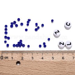 Diyジュエリーセットキット  弾性水晶の線で  アクリルレタービーズとガラスシードビーズ  鉄縫い針  スレッドガイドツール  プラスチックの箱  ミックスカラー  190x130x22mm&nbsp;DIY-JQ0001-01