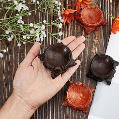 4 шт. двухцветная деревянная подставка для хрустального шара ODIS-GF0001-12