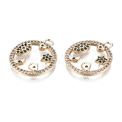 Латунные микро проложить кубического циркония подвески&nbsp;KK-S359-132C-RS