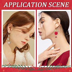 Weihnachtsmotiv DIY-Sets zur Herstellung von Ohrringen mit Anhängern aus Faser und Emaille&nbsp;DIY-SC0028-32