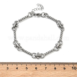 Bracelets en acier inoxydable 304 à maillons torsadés pour femmes&nbsp;BJEW-A160-06P