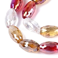 Chapelets de perles en verre transparent électrolytique&nbsp;EGLA-N022-12A-B01