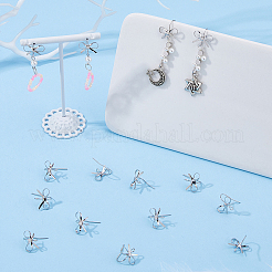 Ganchos para pendientes de latón con forma de lazo&nbsp;KK-HS0001-78P